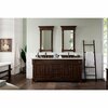 James Martin Vanities Brookfield 72in Double Vanity, Burnished Mahogany w/ 3 CM Arctic Fall Solid Surface Top 147-114-5761-3AF